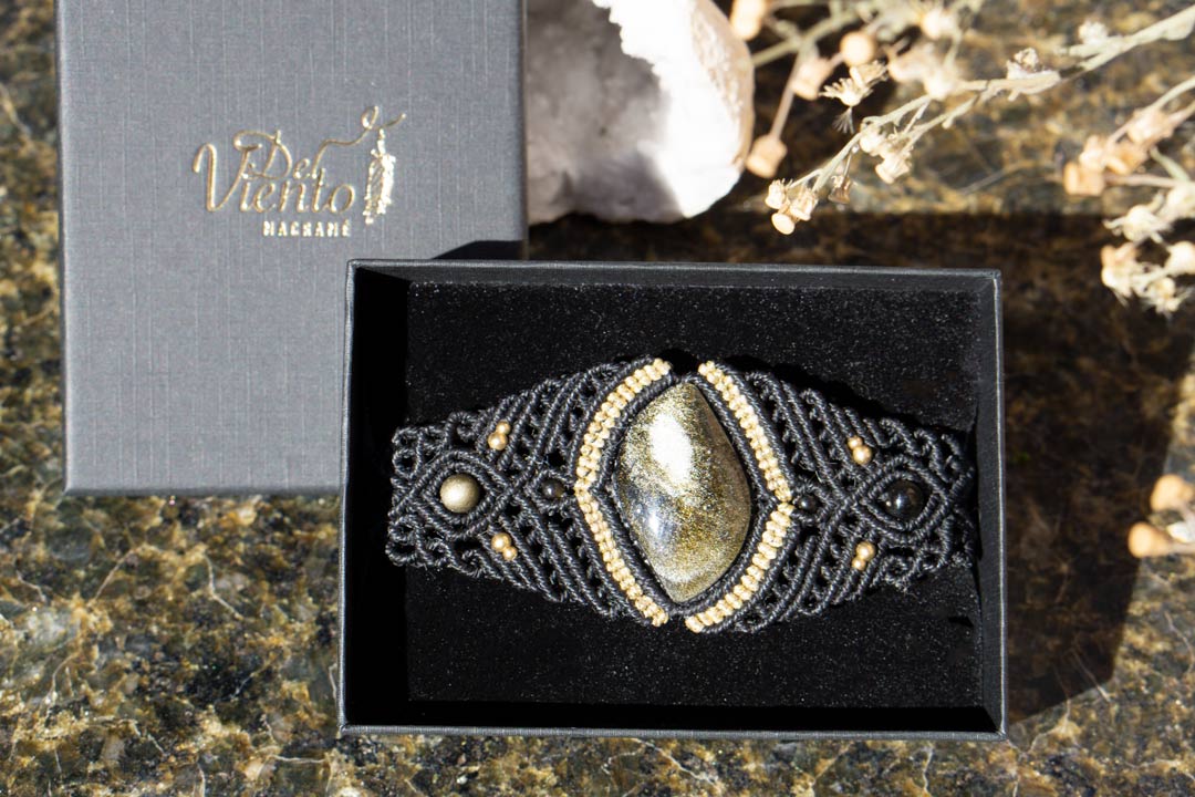 Pulsera con Obsidiana Dorada