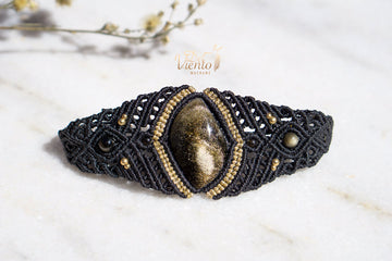 Pulsera con Obsidiana Dorada