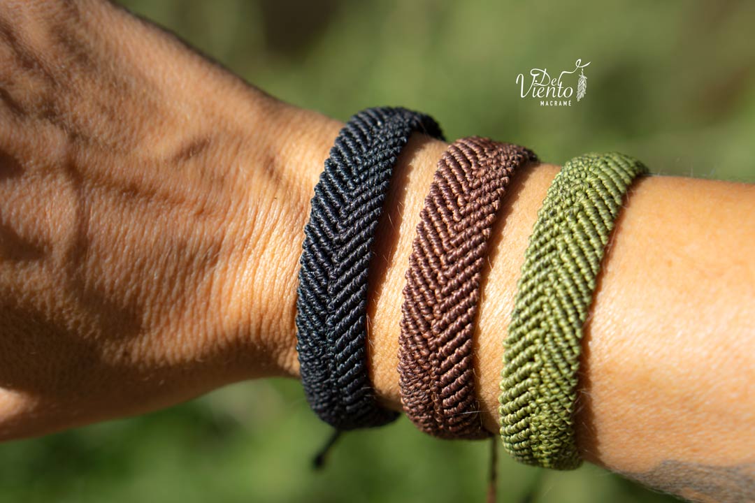 Pulseras de macramé SATURNO para Hombre