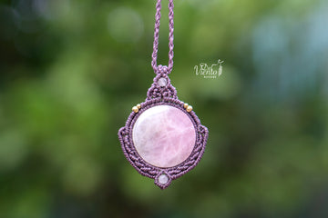 Colgante ALEPH con Cuarzo Rosa