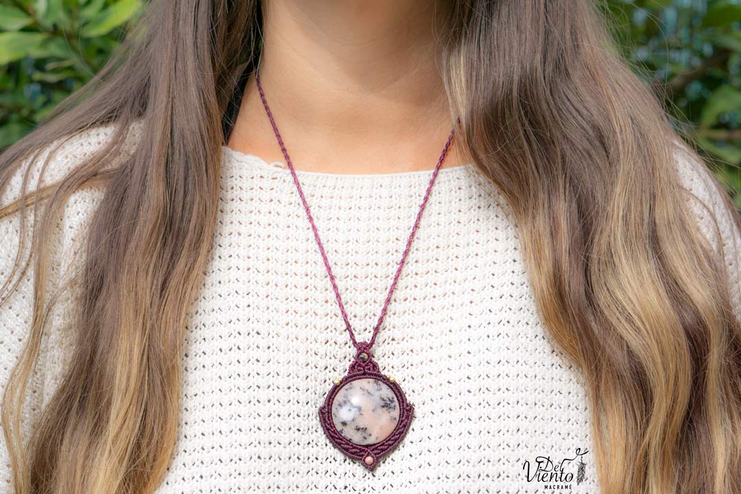Colgante ALEPH con Rodonita