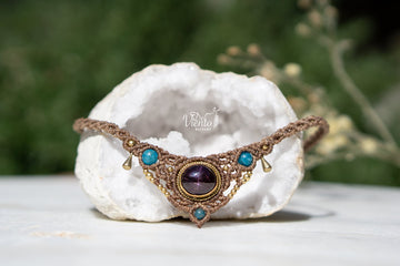 Collar Tiara con Granate Estrella