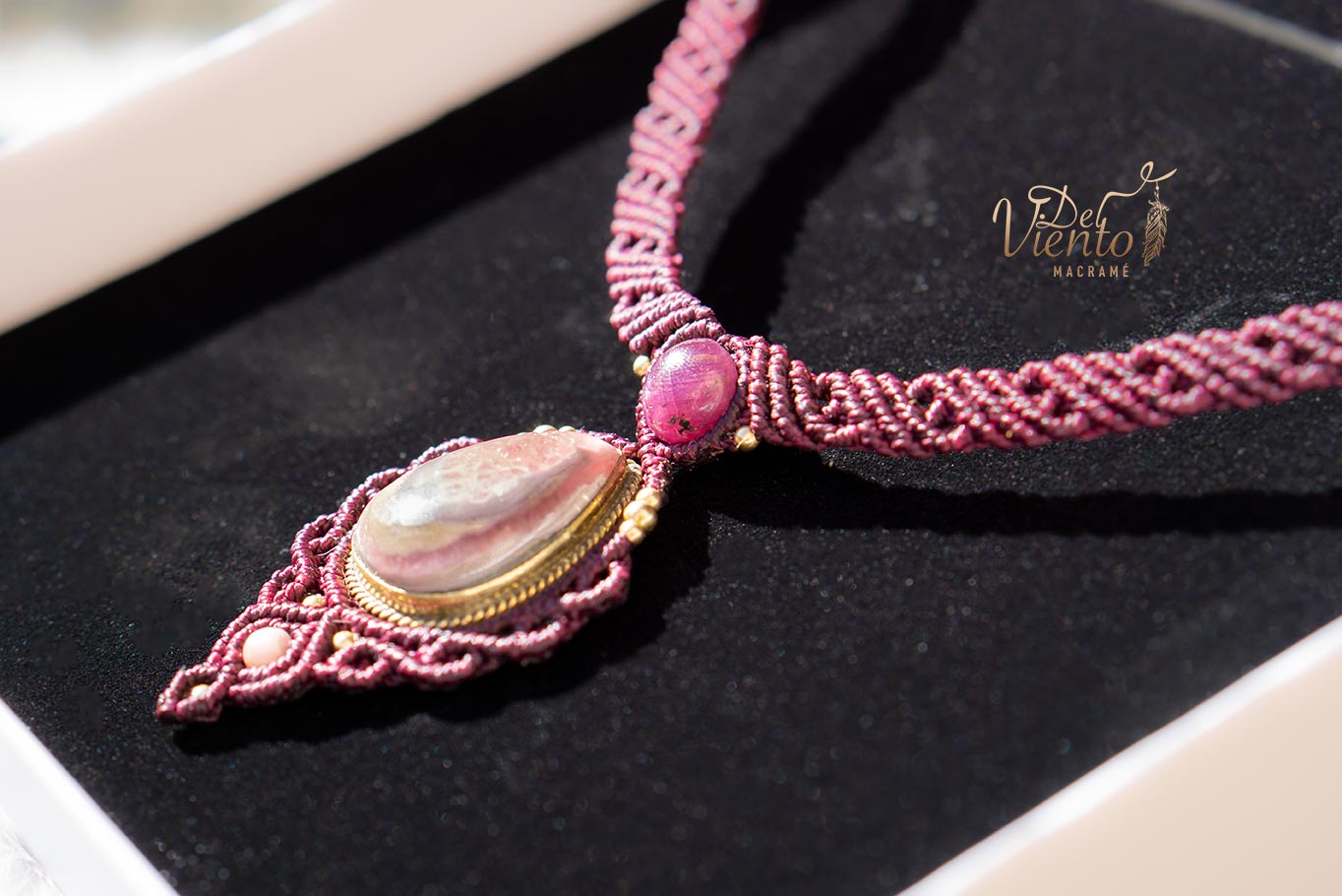 "RESERVADO para María" Collar GEA con Rubí y Rodocrosita