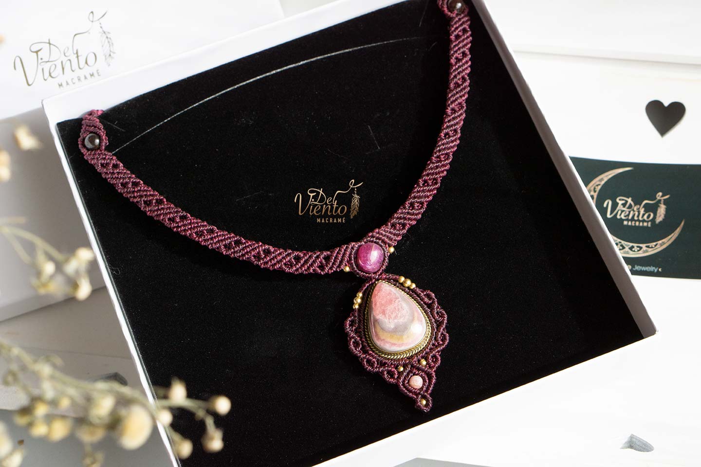 "RESERVADO para María" Collar GEA con Rubí y Rodocrosita
