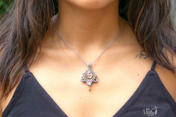 Flor de loto con Cuarzo Rosa "mini" - Imagen 3