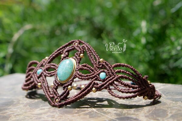 Pulsera brazalete de macramé para Laura Madrueño Supervivientes