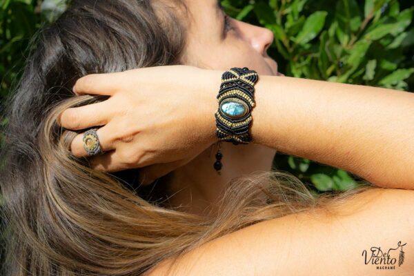 Pulsera de macramé con Labradorita - Imagen 4