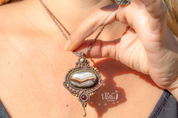 Colgante ALMA con Ágata Cracy Lace - Imagen 3