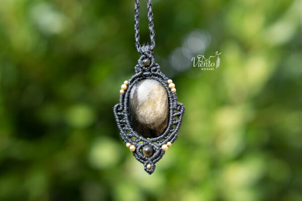 Colgante con Obsidiana Dorada