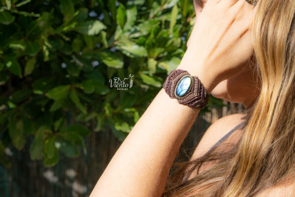 Pulsera de macramé con Labradorita