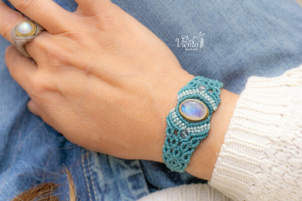 Pulsera ABRIL con Piedra Luna - Imagen 2
