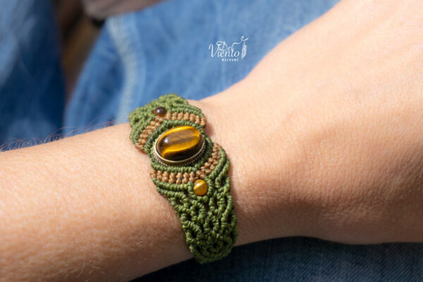 Pulsera ABRIL con Ojo de tigre - Imagen 2