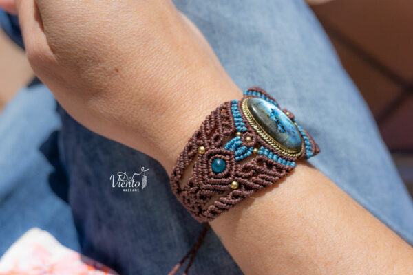 Pulsera de macramé con Labradorita - Imagen 4