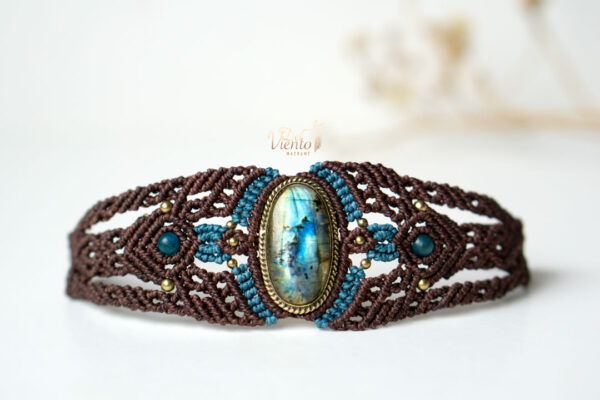 Pulsera de macramé con Labradorita - Imagen 2