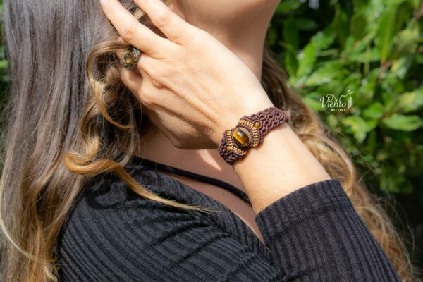 Pulsera ABRIL con Ojo de tigre - Imagen 2