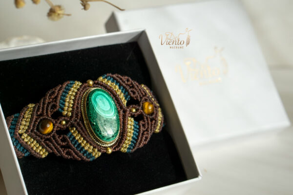 "Reservada para Montse" Pulsera con Malaquita - Imagen 4
