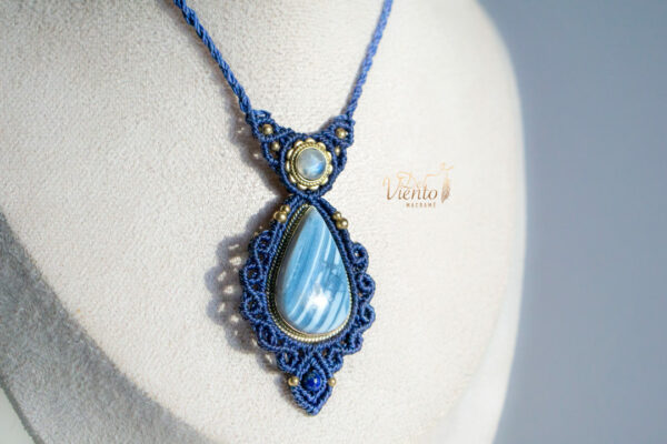 Colgante GEA con Piedra Luna & Ópalo azul - Imagen 4